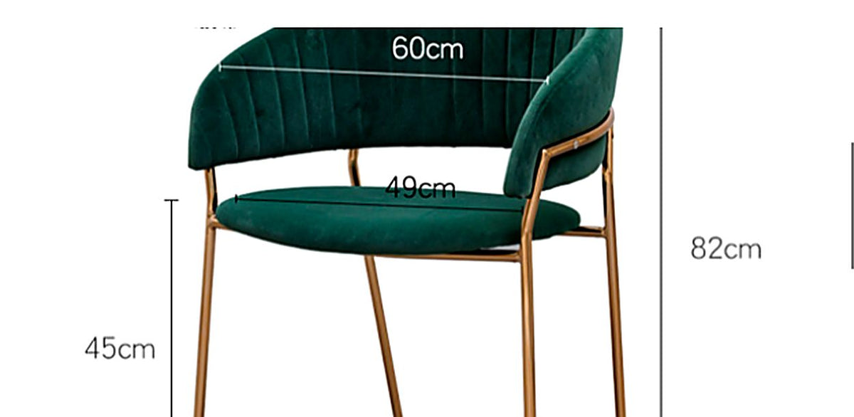 Chaise Velours Aurore Luvoria plaqué or