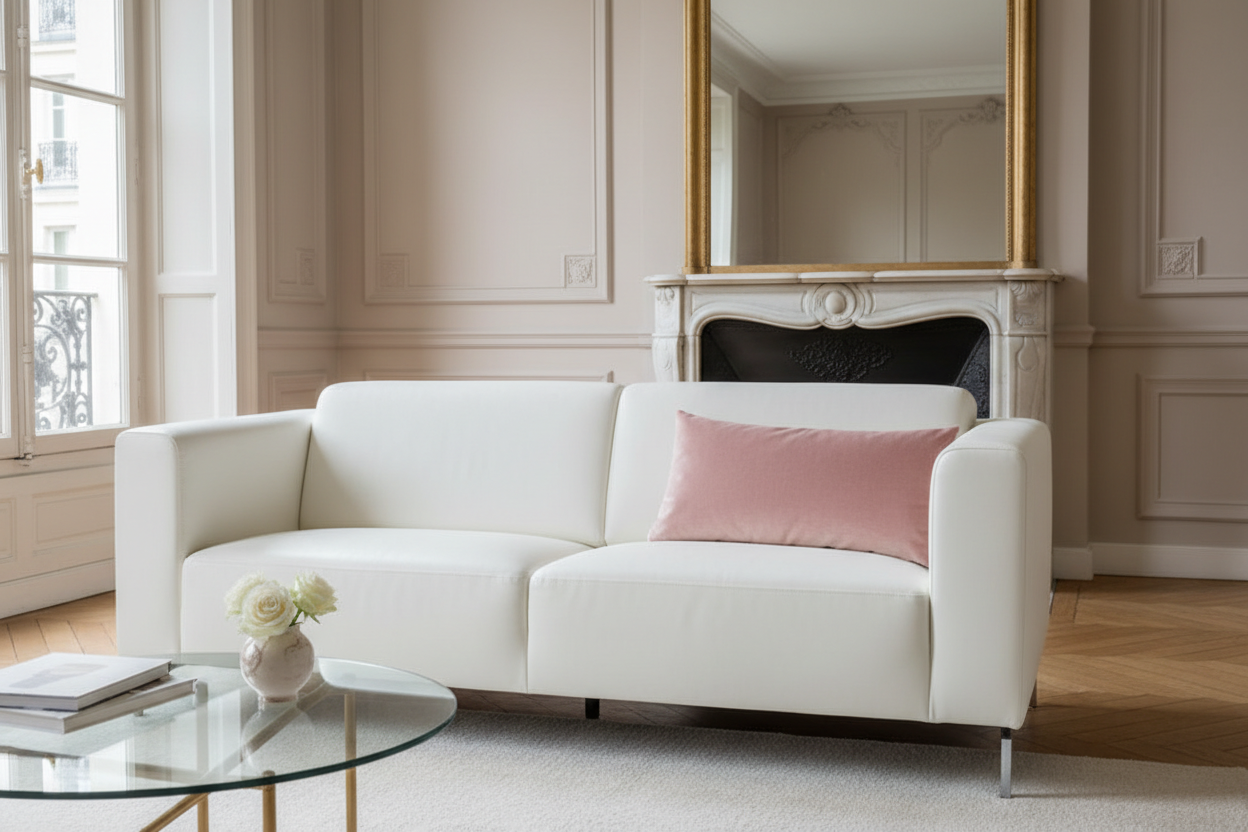 Coussin Rose Blush Salon