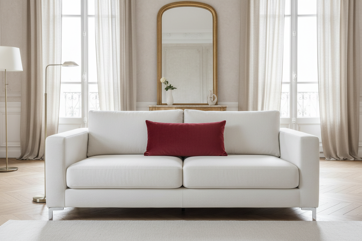 Coussin Rouge Salon