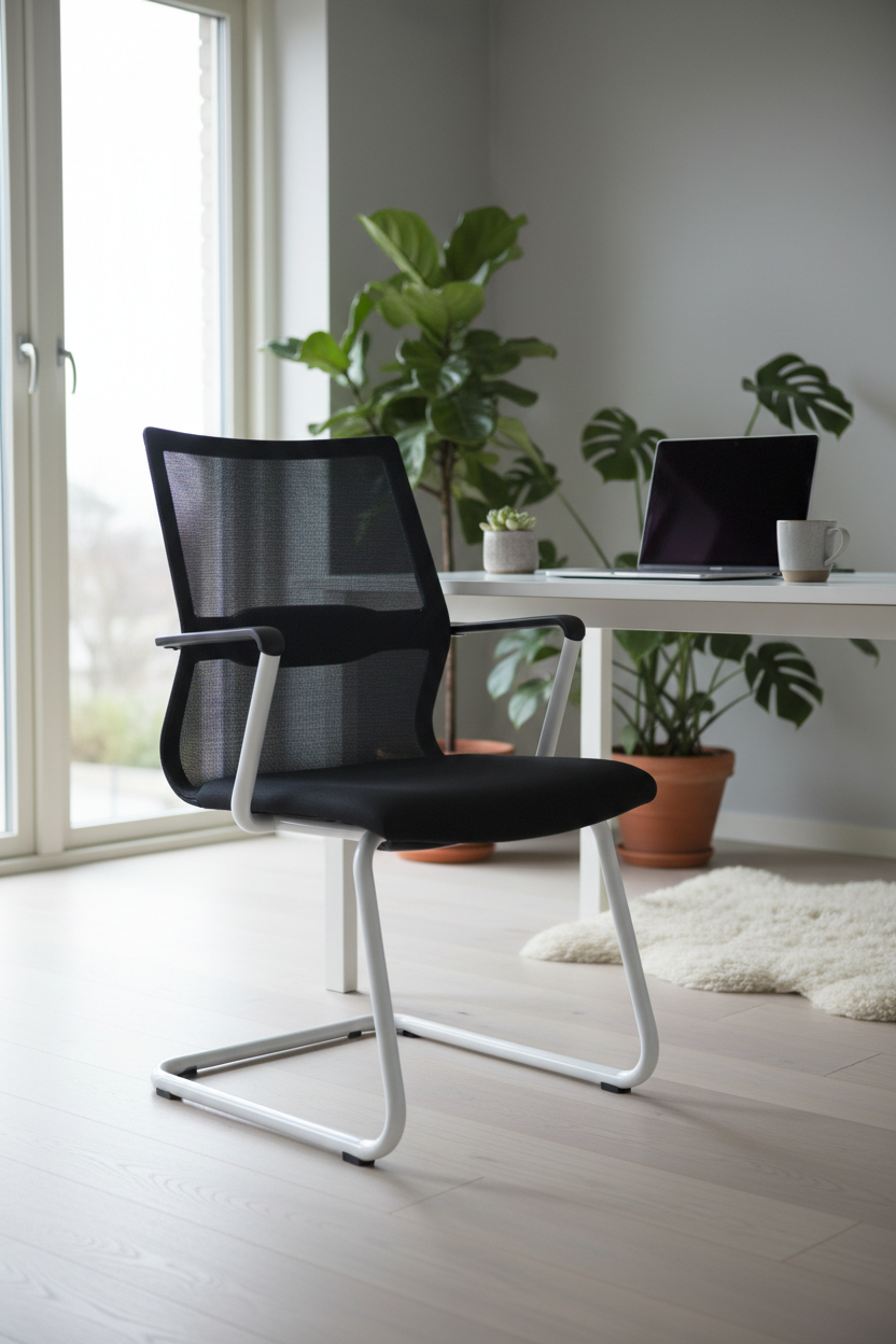 Chaise de bureau Luvoria Aero - Blanc/Noir