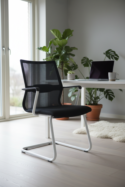 Chaise de bureau Luvoria Aero - Blanc/Noir